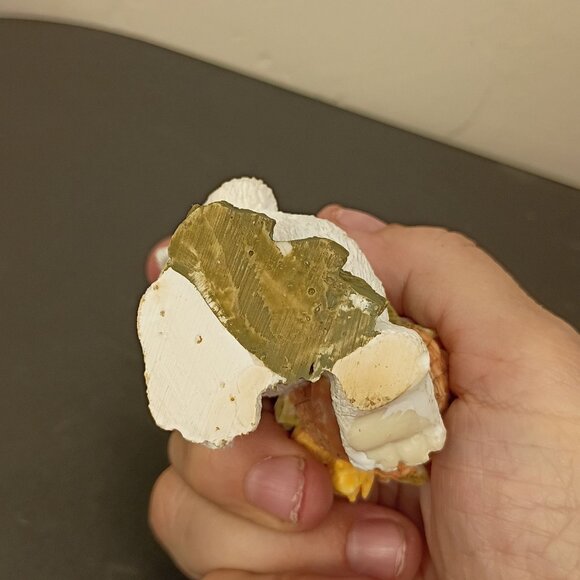 Adorable Hand-Painted Bunny Figurine With Basket Of Flowers - Picture 13 of 16